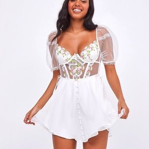 VS For Love & Lemons Rose Trellis Lace Dress S